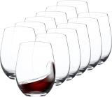 Stemless Wine Glasses Set of 12, 15 Ounce Smooth Rim Review wine glasses