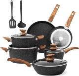 DishDelight Induction Pots and Pans Set Non Stick, 12 Review cookware set