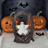 Swinging Ghost on Tree Swing, Cute Swinging Ghost Review halloween decoration ideas for home