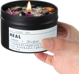 Obsidian Crystal Energy Candle, Good Aura Health Review halloween gift ideas
