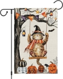 Heyfibro Halloween Cute Cat Swing Garden Flags 12 x 18 Review halloween seasonal decorations