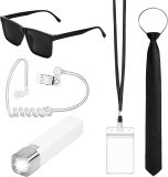 Agent Costume Set, 5 PCS Halloween Black Suit Costume Review halloween costumes for men