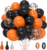 Black and Orange Balloons przyjecie 60 Pcs 12 inch Review halloween balloons
