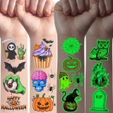 Luminous Halloween Temporary Tattoos | Glow In Dark Review halloween party decoration ideas