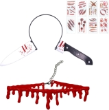 10Pcs Halloween Costumes Headband Necklace Tattoos Review halloween costumes for adults