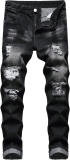 QIMYUM Mens Ripped Jeans, Distressed Destroyed Slim Fit Review amiri jeans