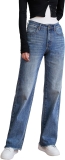 Womens High Waisted Jeans Stretchy Straight Leg Loose Review mom jeans