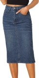 Allegra K Casual Denim Skirt for Women’s High Waist Review jean skirt