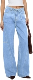 Sidefeel Women’s Wide Leg Jeans Low Waisted Stretchy Review wide leg jeans