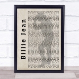 Billie Jean Shadow Song Lyric Quote Print Review billie jean lyrics