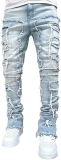Stacked Jeans Men Skinny Ripped Jeans Slim Fit Review stacked jeans