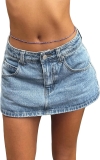 EMMIOL Skirts for Women Mid/Low Rised Sexy Mini Dress Review chrome heart jeans