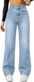 FUNUCA Straight Leg Jeans for Women,High Waisted Wide Review boyfriend jeans