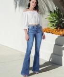 VIPONES Women’s Flare Bell Bottom Jeans High Waisted Review flared jeans