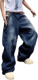 SHENHE Men’s Wide Leg Jeans Vintage Baggy Jeans Casual Review jnco jeans