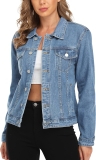 MISS MOLY Women’s Denim Jacket Button Up Long Sleeve Review jean jacket