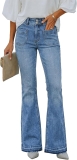 EMMIOL Women’s Flare Jeans Low Rise Trendy Patch Pocket Review low rise jeans