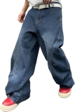 DFGIGT Men’s Irregular Sutures Y2k Hip Hop Baggy Jeans Review jnco jeans