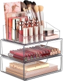 Vtopmart 3 Tier Clear Makeup Organizer with Drawer, Review makeup organizer
