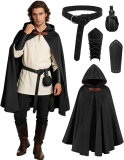 kasahara Renaissance Hooded Cloak Medieval Costume Review best halloween costumes