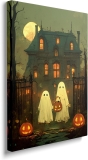 Halloween Ghost Canvas Wall Art Vintage Spooky Painting Review cheap halloween decor ideas