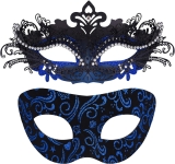 SIQUK Couple Masquerade Masks Metal Venetian Party Mask Review halloween couple costumes