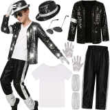 Kids 80s 90s Pop Star Costume, Dance Party Outfit, Review halloween costumes