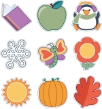 Carson Dellosa 150PC Summer, Fall, Winter, Spring Review halloween seasonal decorations