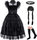 Black costume girls dress for Kids Black Family Review halloween family costumes