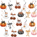 Halloween Party Decorations Bows and Pumpkins Hanging Review halloween kids decorations