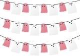 Olanrun Cute Halloween Decorations Indoor, Pink White Review halloween classroom decorations