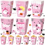 Gueevin 24 Pcs Halloween Popcorn Boxes Pink Ghost Treat Review halloween treat boxes