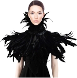 HOMELEX Black Witch Feather Collar Crow Shawl Costume Review halloween costumes
