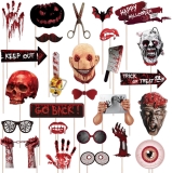 26Pcs Halloween Photo Booth Props Set,Scary Horror Review halloween photo booth props