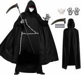 Halloween Grim Reaper Costume, Scary Skull Mask with Review halloween scary costumes