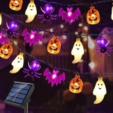 Solar Powered Halloween Lights, 40 LED, 8 Modes, Review best halloween lights