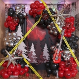 PageebO Weird Things Party Decorations, Red Black Review halloween party decoration ideas