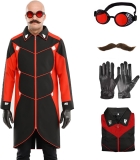 Adult Dr Villain Costume Cosplay Black Red Jacket Coat Review halloween cosplay outfits