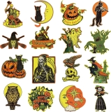 Zonon 16 Pieces Halloween Cutouts Retro Vintage Review halloween decoration checklist