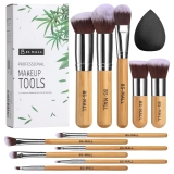 BS-MALL Makeup Brush Set 11Pcs Bamboo Synthetic Kabuki Review natural makeup