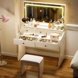 COMHOMA Makeup Vanity Desk with Mirror and Lights, Review makeup vanity