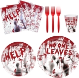 Navy Sugar 120 Pcs Terror Plates Party Supplies, Review halloween plates and cups