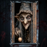 Nuxovilar Halloween Window Decorations, Creepy Witch Review halloween seasonal decorations