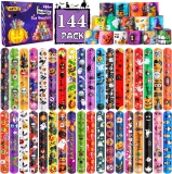 LUYI 144 PCS Halloween Slap Bracelets，Halloween Party Review halloween kids accessories