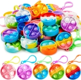 JOYIN Round Pop Fidget Keychain 30 Pack Pop Fidget Toys Review halloween party favors