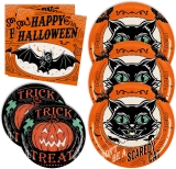 Whaline 72 Pcs Halloween Tableware Supplies Kit Retro Review halloween tableware