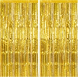 2 Pack Gold Backdrop Birthday Decorations Foil Curtain Review halloween backdrop decorations