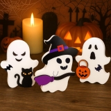 Halloween Decorations Indoor, Cute Wooden, Ghost Cat Review halloween decoration ideas