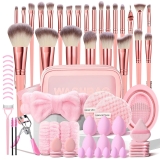 HGHDBT 70Pcs Pink Makeup Brushes Set Professional Review makeup artist