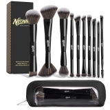 10 PCS Travel Makeup Brush Set With Bag, Makeup Brushes Review makeup brush set